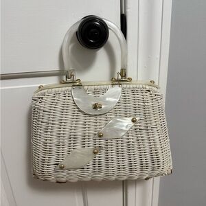 White Wicker Purse